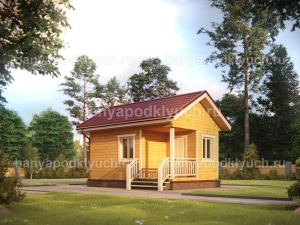 Баня из бруса 6 на 4 м