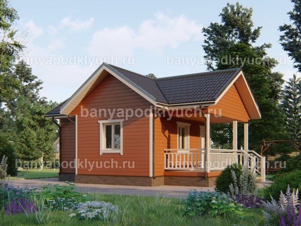 Каркасная баня 8 на 6 м